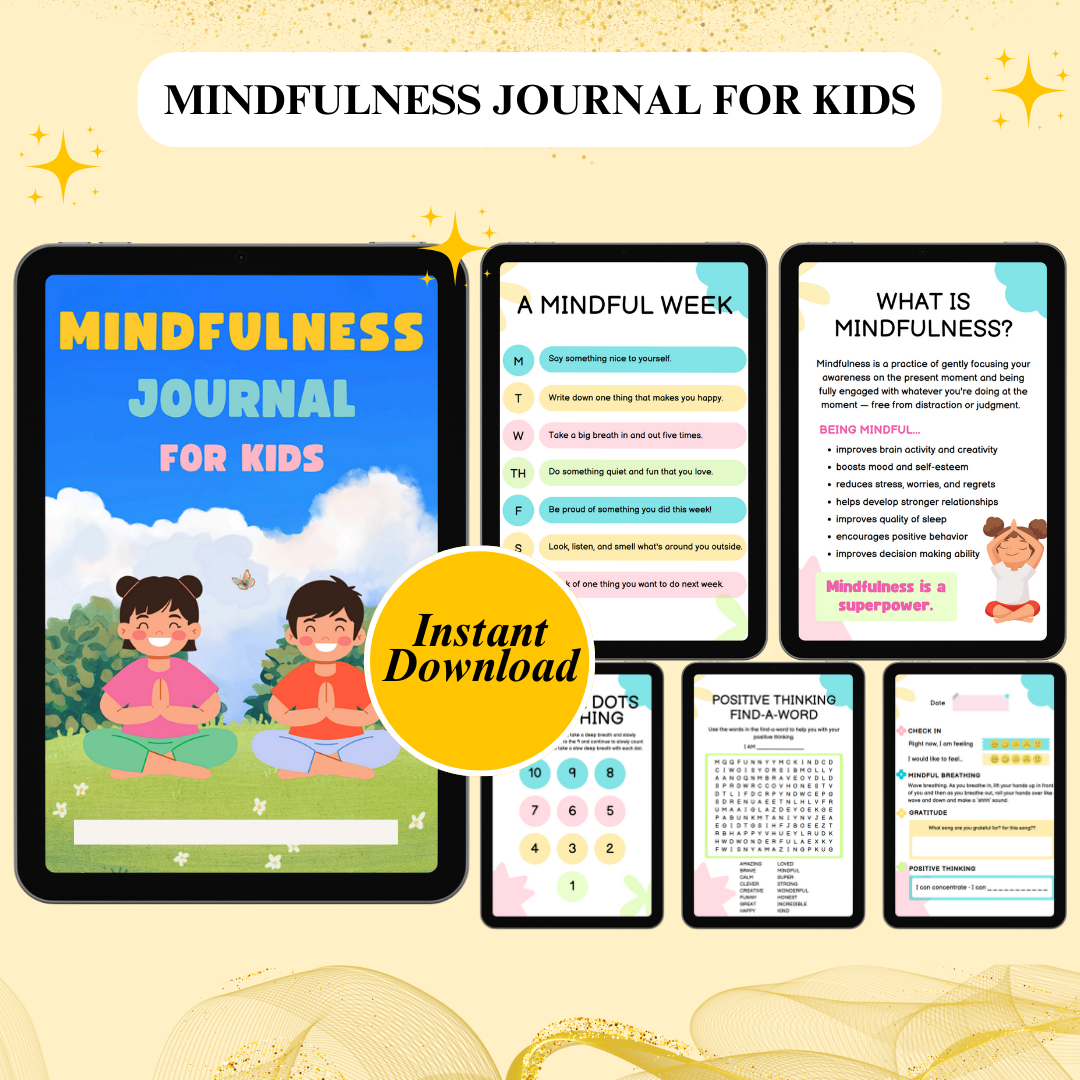 Mindfulness Journal for kids (50+ pages)