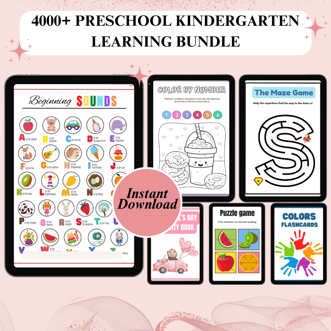 4000+ Preschool Kindergarten Learning Bundle
