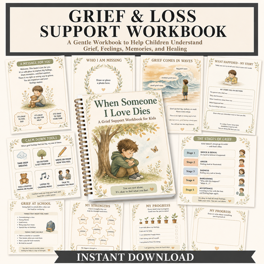 Grief & Loss Support Workbook for kids